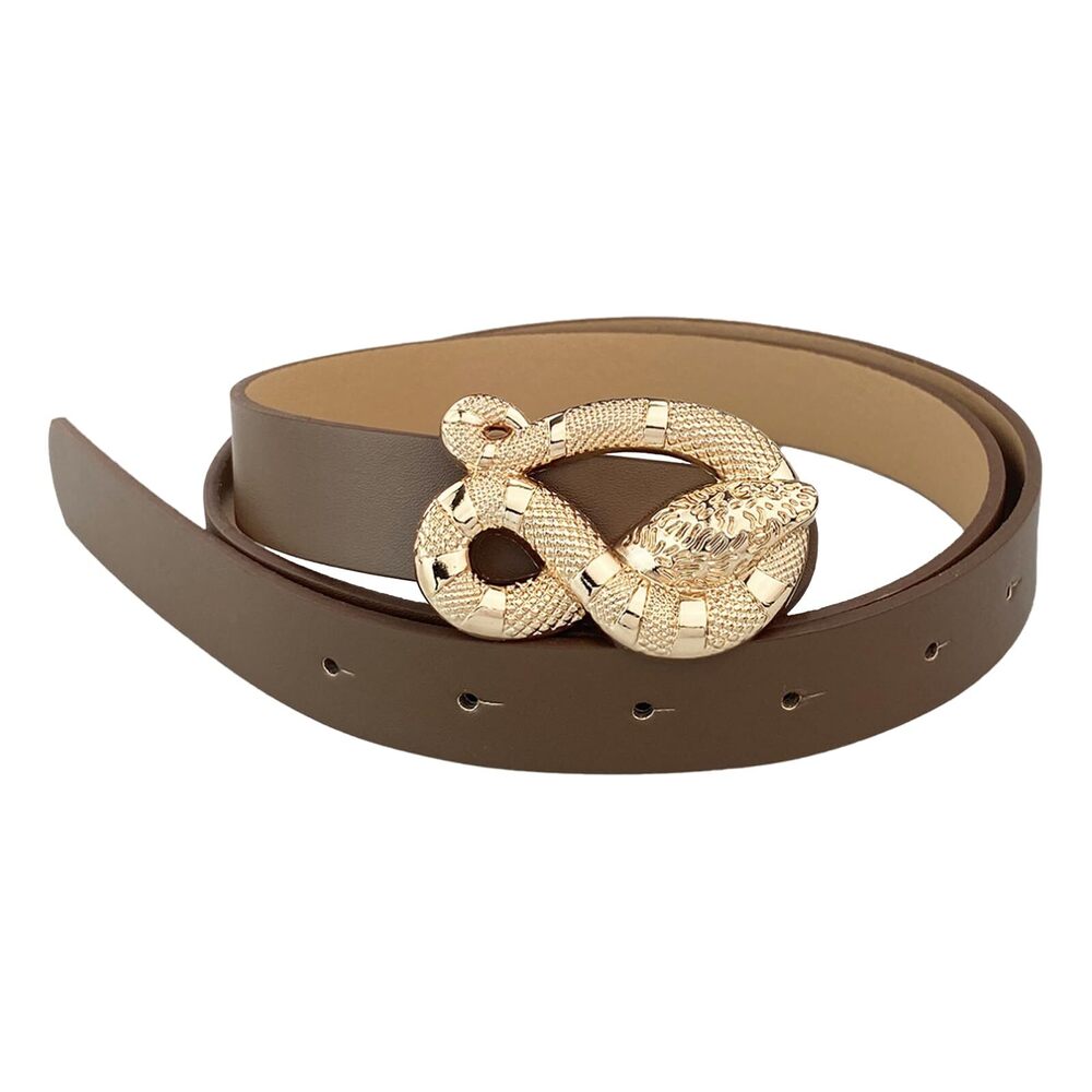 4566 Fashion Leather Belts For Women With Snake Buckle Belt Designer Classic